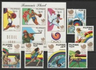 **88 FILIPINY 1884А-89А Bl.34 = 28E - IGRZYSKA OLIMPIJSKIE SEUL