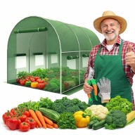 TUNEL FOLIOWY OGRODOWY PODWOJNE DRZWI 3x2M 6m2 + SEKATOR RĘKAWICE GRATIS