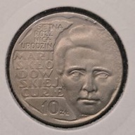 *P[0233] POLSKA 10 złotych 1967 PRL 100 rocznica urodzin Marii Skłodowskiej