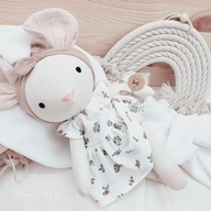 Lalka szmacianka rękodzieło 38 cm Myszka przytulanka handmade na prezent