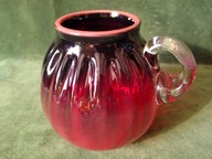 Piękny stary wazon szklany z czasów PRL-u