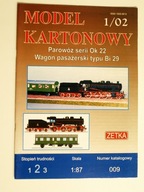 Zetka 009 Parowóz Ok 322 i wagon pasażerski typu Bi 29 1:87
