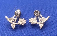 ELEGANCKIE SREBRNE KOLCZYKI Z CEKINAMI TULIPANY PRÓBA 925