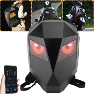 PLECAK NA MOTOR WODOOPORNY MOTOCYKLOWY Z OCZAMI LED NA KASK EKRAN BLUETOOTH