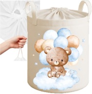 KOSZ NA ZABAWKI UBRANIA PRANIE DUŻY ZAMYKANY POJEMNIK ORGANIZER BABYMAM