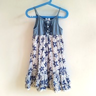 Rozkloszowana sukienka na lato Topolino 104 na ramiączkach bawełna (020)