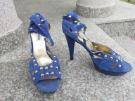 STEVE MADDEN nr 41 niebieskie sandały skóra