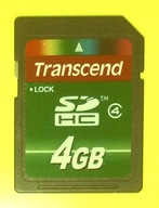 SDHC 4 GB >> T R A N S C E N D >> Made in KOREA