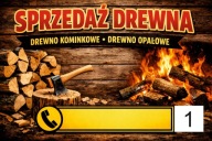 REKLAMA BANER DREWNO KOMINKOWE SPRZEDAŻ DREWNA 120X80 1