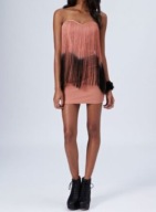 Rare London gorsetowa bandaeu z frędzlami M 38 fringe glam – trend