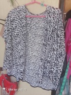 Cienka narzutka w panterkę