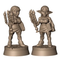 Goblin Nun Goblińska Zakonnica Kleryk Healer Pinup RPG Druk 3D