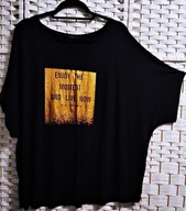 CASSIOPEIA - FAJNA, SPREŻYSTA, W CZERNI ZE ZŁOTYM PRINTEM ok 56/58