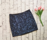 Spódniczka damska S granatowa cekiny