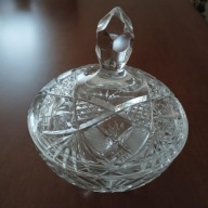 Misa kryształowa z pokrywką PRL