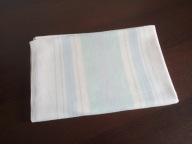 PRZEŚCIERADŁO LNIANE W PASY 196 / 146 cm.