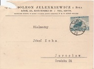 ŁÓDŹ -NAPOLEON JELENKIEWICZ -karta firmowa -rozliczenie obieg 1937 rok