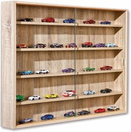 WITRYNA REGAŁ do Salonu GABLOTKA KOLEKCJONERSKA WYSTAWA 80x60x9,5cm DĄB