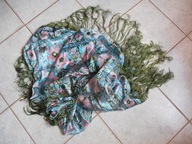 DUŻA ORYGINALNA JEDWABNA CHUSTKA