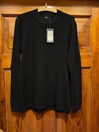 Sweter męski L Carry z bawełny nowy z metką czarny klasyczny model