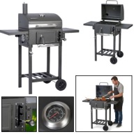 GRILL ZAMYKANY OGRODOWY WĘGLOWY RUSZT ŻELIWNY BERDSEN 42 x 31,5 CM