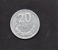 Polska - 20 gr. groszy 1962r. aluminium - PRL moneta.