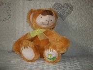 MASKOTKA MIĘKKI MIŚ SIEDZĄCY Z SZAROTKĄ 22CM