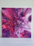 Echa przestrzeni, abstrakcja, farby akrylowe, aukcja charytatywna