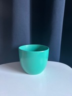 osłonka doniczka ceramiczna zielona morska turkusowa Forma Ceramika 12 cm