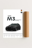 Plakat bez ramy 30x40cm BMW M3 Competition Touring Sport Auto Design Hit