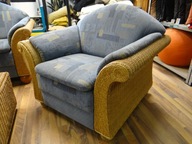 ZESTAW MARKOWY SOFA 2+2 FOTELE / TKANINA + WIKLINA