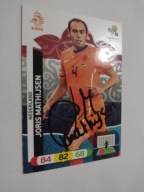 Karta panini autograf Holandia Euro 2012 Joris Mathijsen