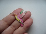 PIN PRZYPINKA BROSZKA PTAK KOLIBER