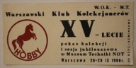 HOBBY Warszawa 1986 Warszawski Klub Kolekcjonerów