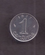 Francja - 1 Centime 1977 rok