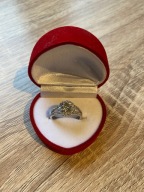 Pierścionek zaręczynowy 0,97 ct + 0,27ct