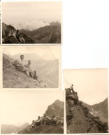 TATRY - ORLA PERĆ -TURYŚCI - 4 fotografie -małe formaty