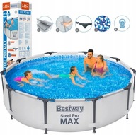 BASEN STELAŻOWY OGRODOWY RODZINNY DUŻY 305x76cm BETWAY STEEL PRO MAX 56406