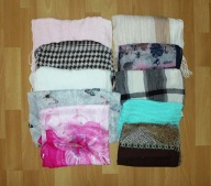 Szaliki - chusty 10 szt