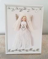 Świąteczny Anioł Stróż , Anioł Makrama na Święta, Anioł Stróż na prezent