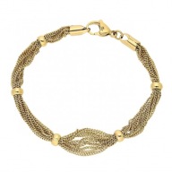 83705 BRANSOLETKA 18K POZŁACANA 20 CM 6 MM pęk łańcuszków