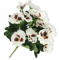 Bratki białe bukiet do wazonu doniczki sztuczny jak żywe