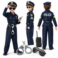 STRÓJ MAŁEGO POLICJANTA KOSTIUM PRZEBRANIE POLICJA ZESTAW 13 EL L 7-9 lat