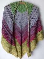 Chusta wielokolorowa ażurowa uniwersalna