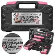 Zestaw Narzędzi DZIEŃ Kobiet MAMY Matki Różowe Prezent urodziny Walizka