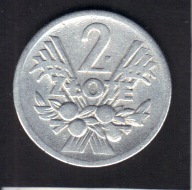 Polska - 2 zł. złote - jagody 1959r. aluminium - PRL moneta.