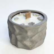 Świeca 100% wosk sojowy beton, ekologiczna, ręcznie wykonana