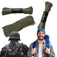 BSH - SUPER MOCNA WYTRZYMAŁA LINKA PARACORD SURVIVAL CZARNA 30 M / 180 KG