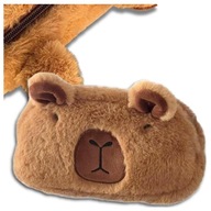Piórnik szkolny saszetka kapibara dla dziewczynki chłopca pluszowy brązowy