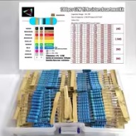 REZYSTORY ZESTAW 0,5W 1300 SZT. 130 X 10 SZT 1% 1 ohm ~ 2,2 M.ohm BOX-538